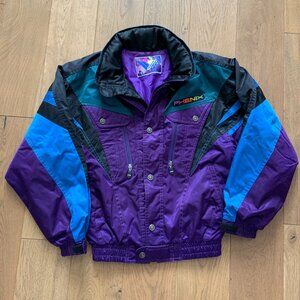 Phenix Alpine Vintage Retro Ski Insulated Hooded Full Zip Jacket 80s 90s Size 16
